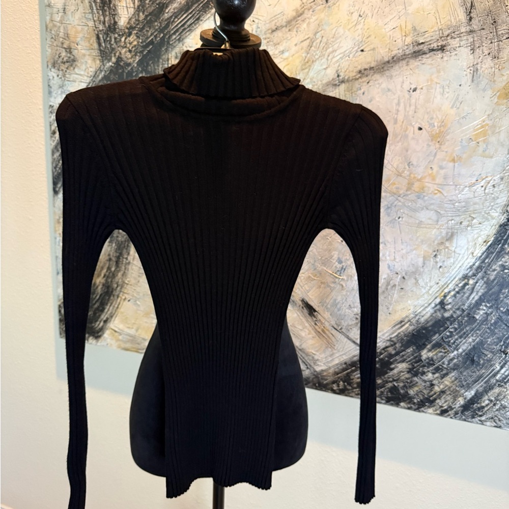 Love By Design Black Ribbed Sweater